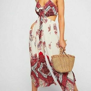 FP Ivory Combo Bella Printed Cut Out Jumpsuit